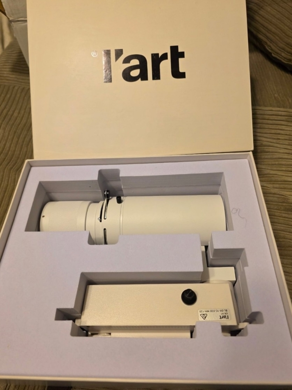 White Track Lighting Spot Head — White Finish